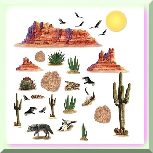 Wild West Desert Dreamscape - Authentic Plastic Photo Backdrops for Western Part - 第 7/7 張圖片