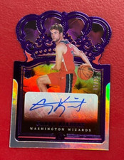2021-22 Panini Crown Royale Corey Kispert Autograph Purple Parallel 3/25 Wizards
