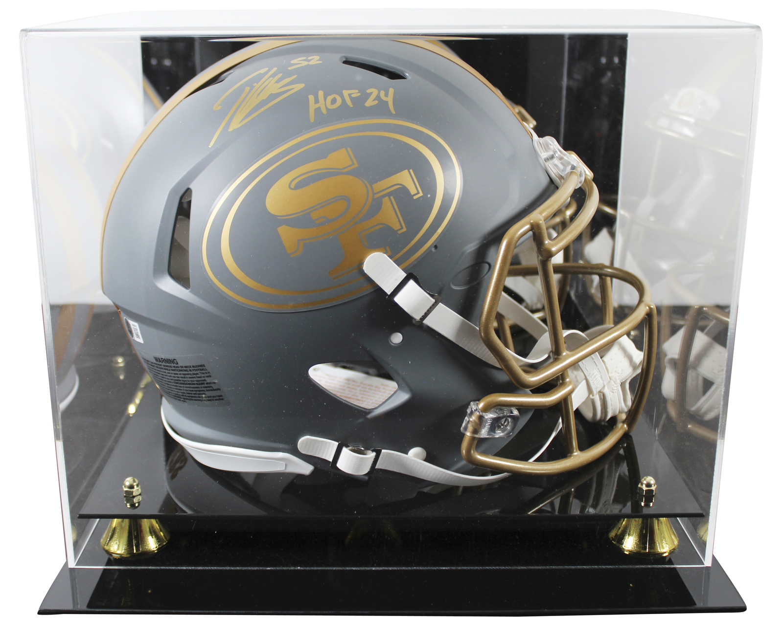 Patrick Willis Autographed Signed 49Ers "HOF 24" Slate F/S Speed Proline Helmet Beckett Witness 