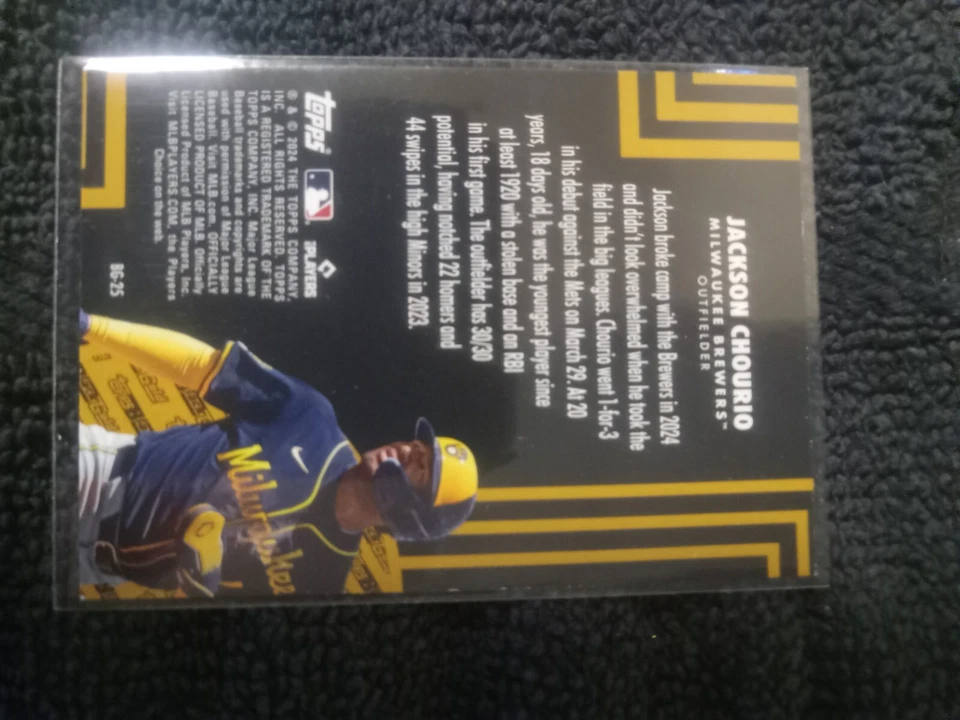 2024 Jackson Chourio Topps Chrome Gold #bg-25 - Image 2 of 2