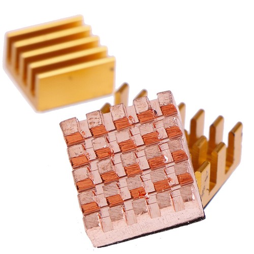 3Pcs/set Raspberry Pi 4B Copper Cooling Pad Heatsink Radiator Cooling Kit J BA - Afbeelding 2 van 10
