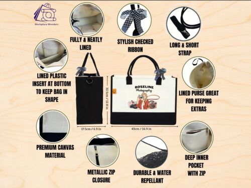Custom Photographer Tote Bag, Photography Kit Bag Personaliser Gift, Photo Stuff - Picture 2 of 10