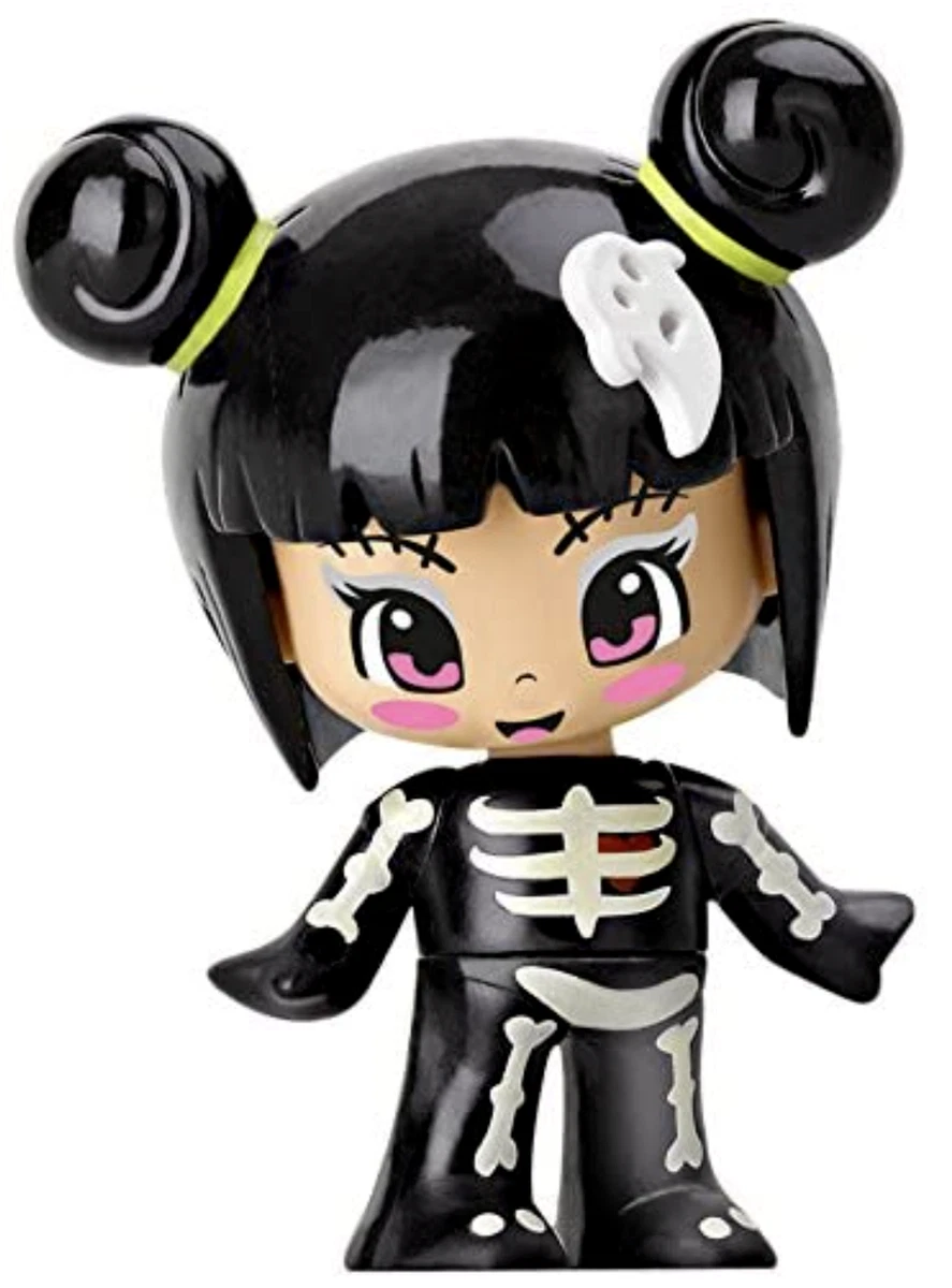 Pinypon Monsters: Skeleton Girl with Small Accessory and Glow In The Dark