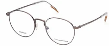 Ermenegildo Zegna EZ5221 Gunmetal 008 Round Metal Eyeglasses Frame 51-20-145 RX