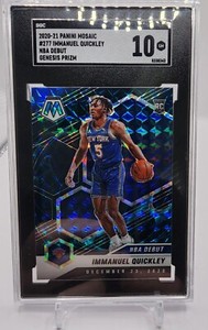 Immanuel Quickley 2020-21 Mosaic Debut Rookie RC GENESIS Prizm SSP - SGC 10