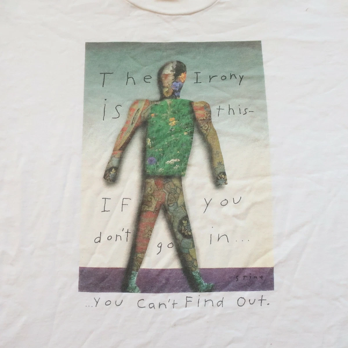 Vintage 90s Richard Stine Art Tshirt Made in USA Size L Retro Rare Shirt
