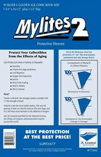  50 E. Gerber Mylites 2 Mil Mylar Silver & Golden Age Comic Book Sleeves 775M2