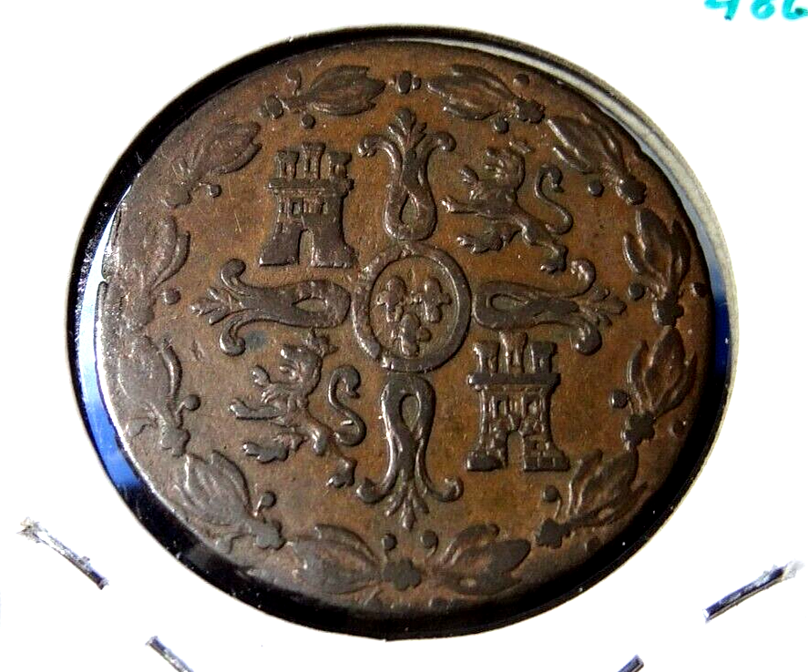 1832 SPAIN 8 Maravedis (World Copper Spanish Coin) KM486.1 eBay