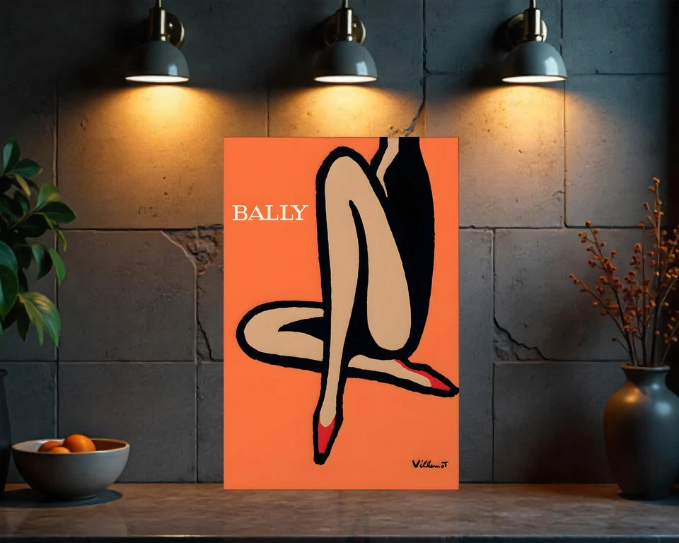 Bally Shoes  Villemot Modern Art Heavy Metal Sign  - 24"x16" (60x40 cm) - Image 3 of 4