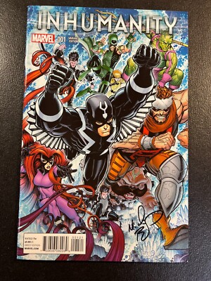 INHUMANITY 1 VARIANT 1:50 Nick BRADSHAW Signed MEDUSA V 1 Avengers Black Panther