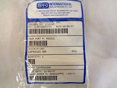 NEW ISP INTERNATIONAL R00210 65X90X10A NB