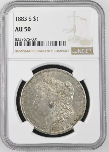 1883 S Morgan SIlver Dollar $1 NGC AU50 8337675-001