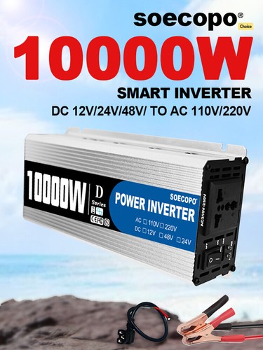 Car Power Inverter 10000W DC 12/24V/48V To AC 220V Pure Sine Wave Converter xcxy - Picture 13 of 19
