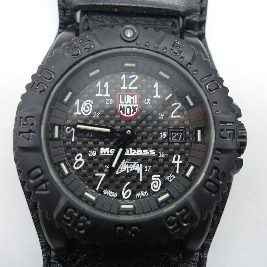 Stussy Luminox 3150 Megabass Limited 1000 Pieces Watch black