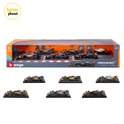 Bburago 1:43 McLaren Formula Racing Die-cast Model 6-pack NEW SEALED