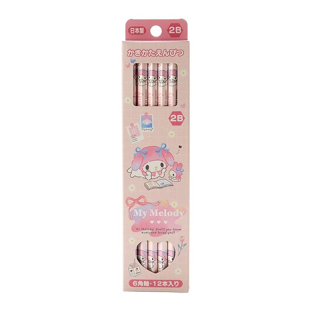 My Melody  2B Pencil Set, Pencils for School Supplies, Drawing Writing (12pcs)