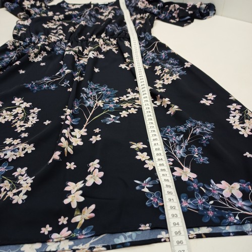 Witchery Women Dress Multicoloured Size 10 Floral Flutter Sleeve Formal Navy - Picture 11 of 15