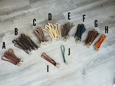 Rustic Braided Leather Keychain Wristlet Strap Key Holder Strap Bags
