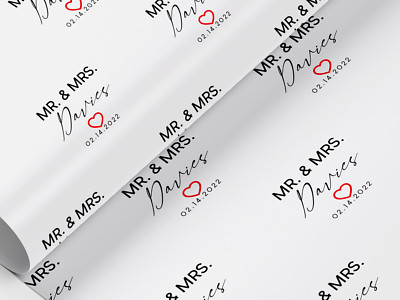 Personalisiertes Paar Geschenkpapier, Geschenkpapier, beliebiger Name, beliebiger Wortlaut