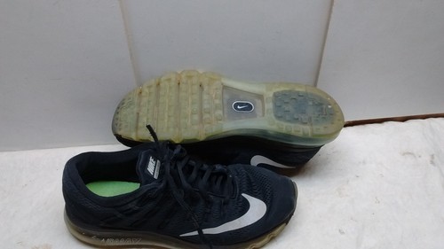 Nike Air Max Black Faux Leather Lace Up Athletic Sneaker Running Men Shoes 7M 40 - Picture 5 of 8
