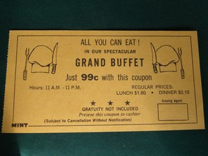 Vintage Las Vegas Nevada The Mint Casino Hotel Grand Buffet Coupon ...