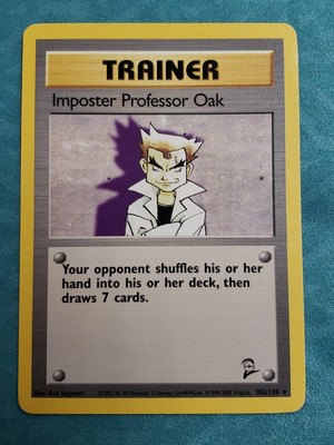 IMPOSTER PROFESSOR OAK BASE SET 2 102/130 UNLIMITED EDITION WOTC NM