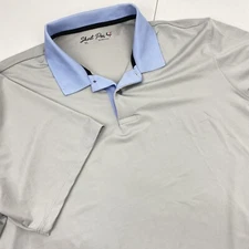 Greyson Short Par 4  Polo Shirt Men XL Gray Performance Golf Collared Casual