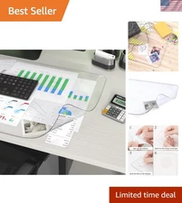 Elegant Clear Writing Pad - 24''x17'' Heat-Resistant & Easy-Clean Desk Mat