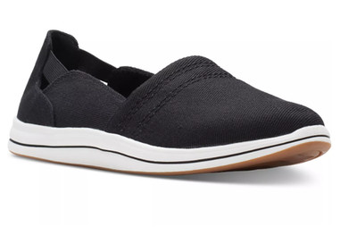 Clarks Breeze Step II Cloudsteppers Athletic Shoes Women's Washable BLACK SZ 7.5
