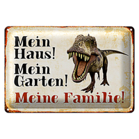 Blechschild Mein Haus 30X20Cm Mein Garten Meine Familie