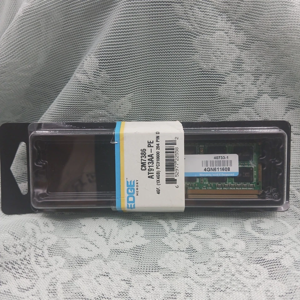 NIP EDGE Memory 1 x 4GB CM7386 AT913AA-PE PC310600 204 PIN D 40733-1 4GN611608 - Image 3 of 3