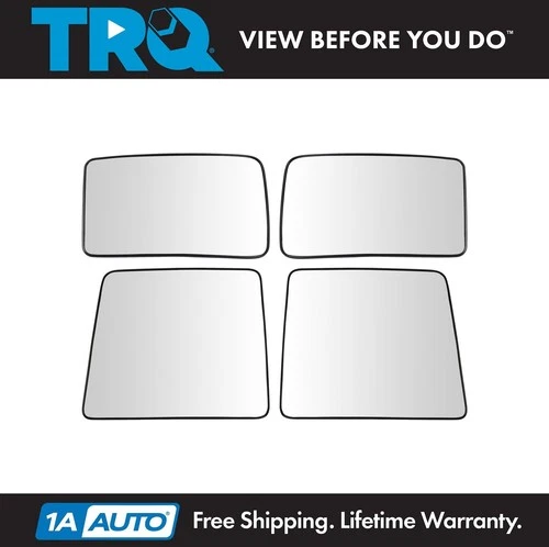 TRQ Mirror Glass Set Fits 09-12 Ford F-250 F-350 F-450 F-550 Super Duty