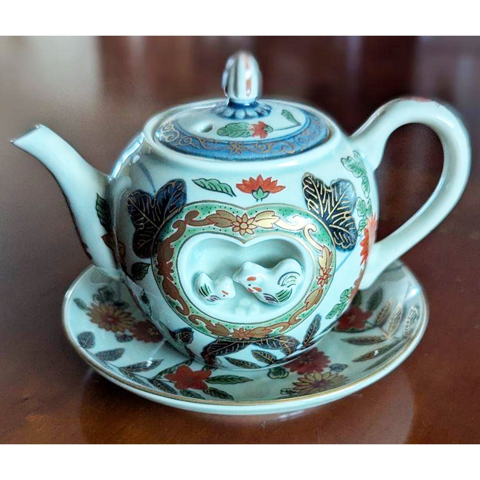 Arita Ware Rinkurou Horno Antiguo Imari Gallo Diseño Dispensador de Salsa de ...