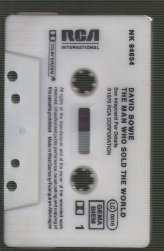 David Bowie Hunky Dory cassette Germany Rca International 1983 reissue cassette - Picture 4 of 4