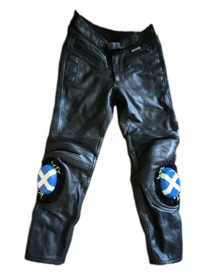 Akito Leder Motorradhose gepanzert Biker Hose schwarz UK 36 Bodyguard