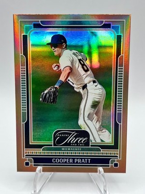 2025 Panini Three and Two Cooper Pratt RC 1/3 Milwaukee Brewers