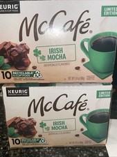 McCafe Two Packs Of 10 Each Keurig Limited Edition Irish Mocha Coffee K-Cup Pods