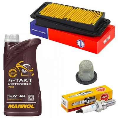 Set Öl Wartung 1L Ölsieb Luftfilter Zündkerze für SYM Joyride 200 RFGL 2002-2007