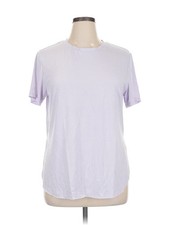 Member's Mark Women Purple Short Sleeve T-Shirt L