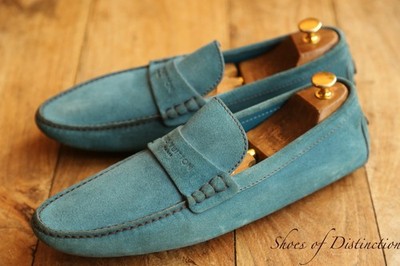 Louis Vuitton Blau Wildleder Penny Driving Halbschuhe Herren UK 10 US 11 EU 44