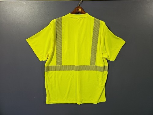 NWT 3M Scotchlite High Visibility Pocketed Short Sleeve T-Shirt Mens 2XL - Picture 2 of 8