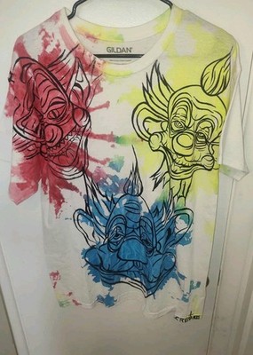 Killer Klowns from Outer Space TieDye Painted Unisex Shirt Sz Large By Creature