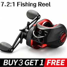 7.2:1 Baitcasting Fishing Reel Metal Spool Ma...