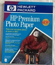 NEW HP Premium Photo Paper 8.5x11 Glossy 15 Sheets
