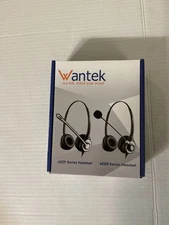 Wantek Corded Telephone Headset Mono W/Noise Cancelling Microphone For Avaya A