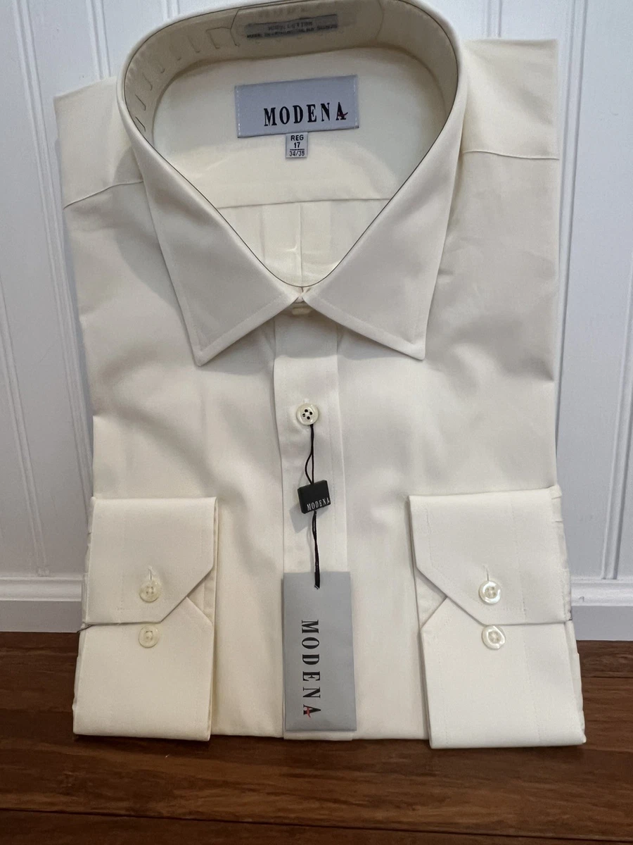 modena ivory dress shirt Shirts 17 Size for Men for sale craft pattern