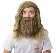 Fat Thor Curly Hair Cosplay Wigs Beard Carnival Party Costume Accessories