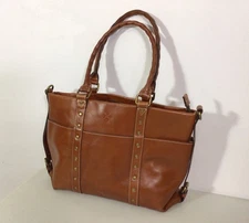 Patricia Nash Brown Leather Purse Shoulder Bag