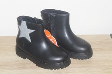 Little Girls Glitter Star Chelsea Boots Wonder Nation Black Ankle Boots