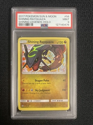 2017 Pokemon Shining Legends Shining Rayquaza Holo #56/73 PSA MINT 9